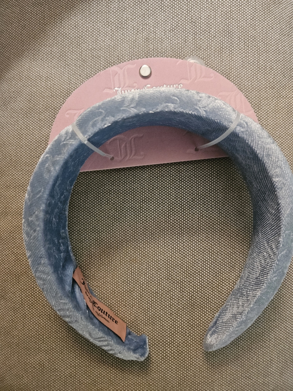 Juicy Couture Blue Velvet Padded Headband